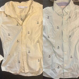 Janie and Jack Anchor Print Button-Up Shirts